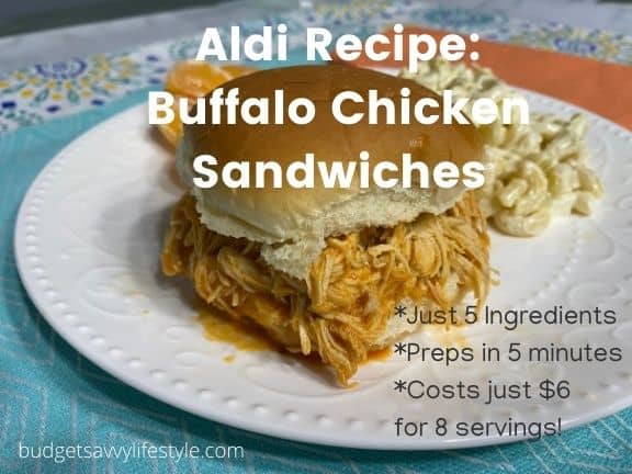 Cheap and Easy Aldi Buffalo Chicken Sandwiches