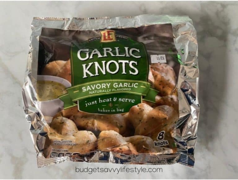 Bag of Aldi LOven Fresh Garlic Knots