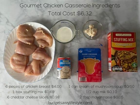 Gourmet Chicken Casserole Ingredients