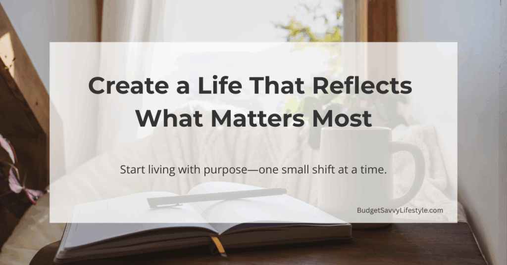 Peaceful morning routine aligned with core values